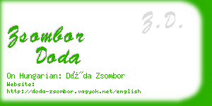 zsombor doda business card